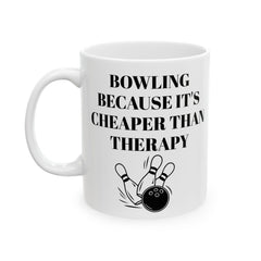 Bowling Therapy Ceramic Mug