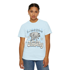 Be A Timothy T-Shirt — Retro Raccoon Graphic Tee ("In a World of Boring")