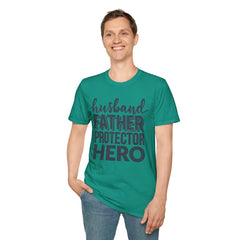 Husband Father Protector Hero Unisex Softstyle T-Shirt