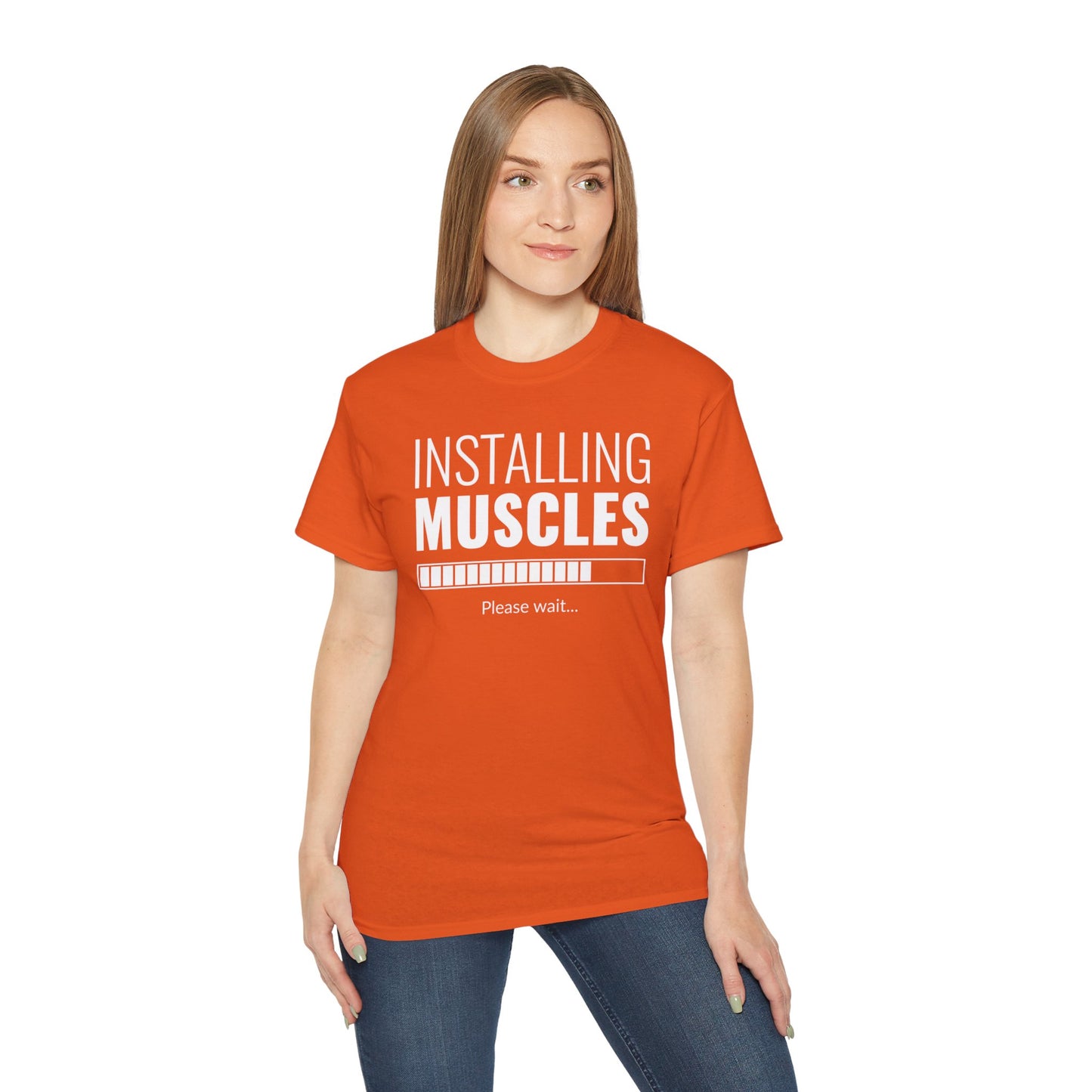 Installing Muscles Please wait, Graphic Unisex Ultra Cotton Tee