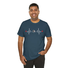 Billards Heart Beat Eight Ball Graphic - Unisex Jersey Short Sleeve Tee