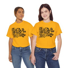 Abstract Artistic Unisex Cotton Tee - Unique Graphic Design, Casual Wear, Gifts for Art Lovers, Everyday Style, Eco-Friendly Fashion