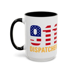 Vintage 911 Dispatcher Patriotic Coffee Mug, 11oz, 15oz
