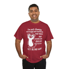 Clumsy Funny Penguin Graphic Tee | Unisex Heavy Cotton Tee | Great Gift for Animal Lovers, Birthdays, Casual Wear, Humorous Gifts, Everyday Style
