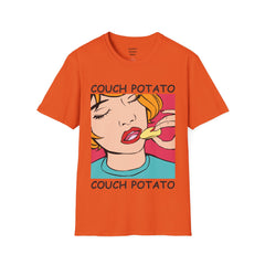 Couch Potato Pop Art Girl Unisex Softstyle T-Shirt