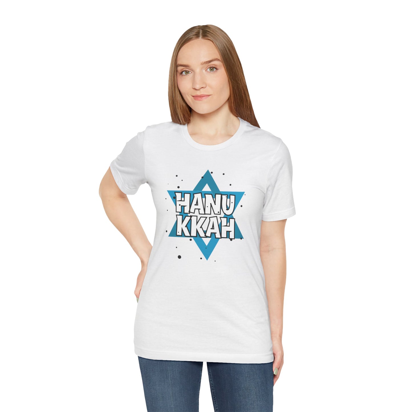 Happy Hanukkah Star Of David - Unisex Jersey Short Sleeve Tee