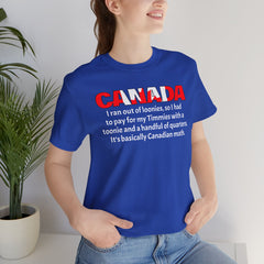 Funny Canadian Tim Hortons reference Tee