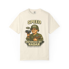Speed Enforced By Radar T-Shirt — MASH 4077 Retro Traffic Cop Graphic Tee