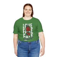 Positive Vibes Love Friendship Unisex Tee - LOVE FAKE FATE