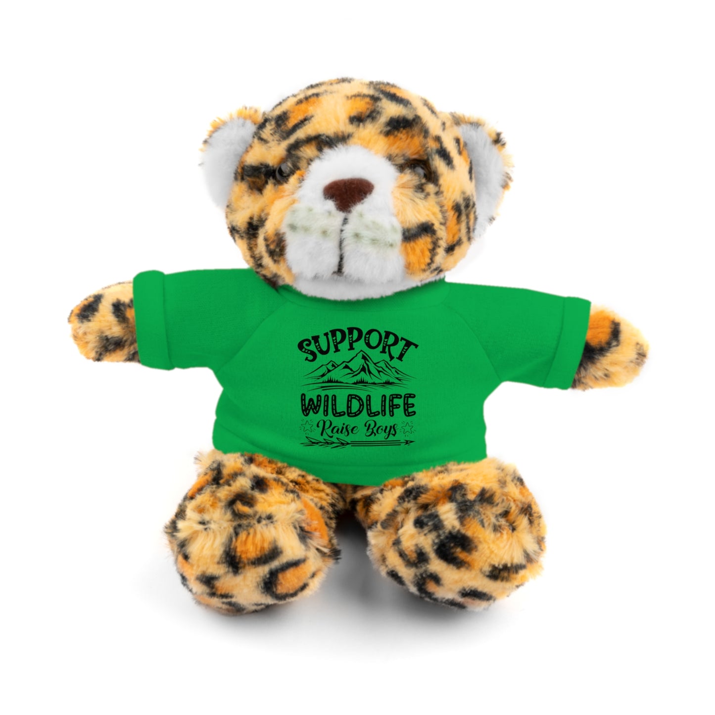 Stuffed Animals with T Shirt,Funny Quote,Support Wildlife Raise Boys,gift for him,gift for her,Birthday Gift,Everyday gift,animal lover gift