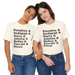The Outsiders Shirt, Greasers Characters Shirt, Unisex Jersey Short Sleeve Tee