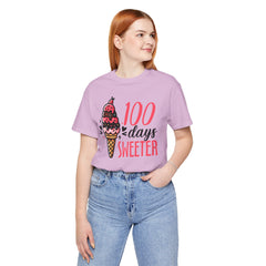 100 Days of School Unisex Tee | Elementary School, Ice Cream, Teacher Apparel
