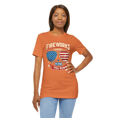 Fireworks Expert, If I Run You Run, Sunglasses  Graphic, Unisex Jersey Short Sleeve Tee