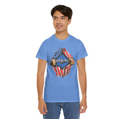 United States Navy Super Submariner tear open T Shirt, Red White and Blue, Patriotic Tee