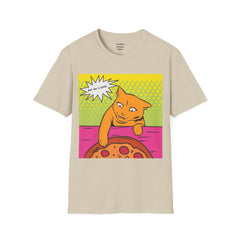 GET ME A PIZZA Cat Pop Art Unisex Softstyle T Shirt  For the Feline or Pizza Lover in all of us.