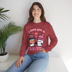 Woman's I Love You A Latte Valentine - Unisex Heavy Blend™ Crewneck Sweatshirt