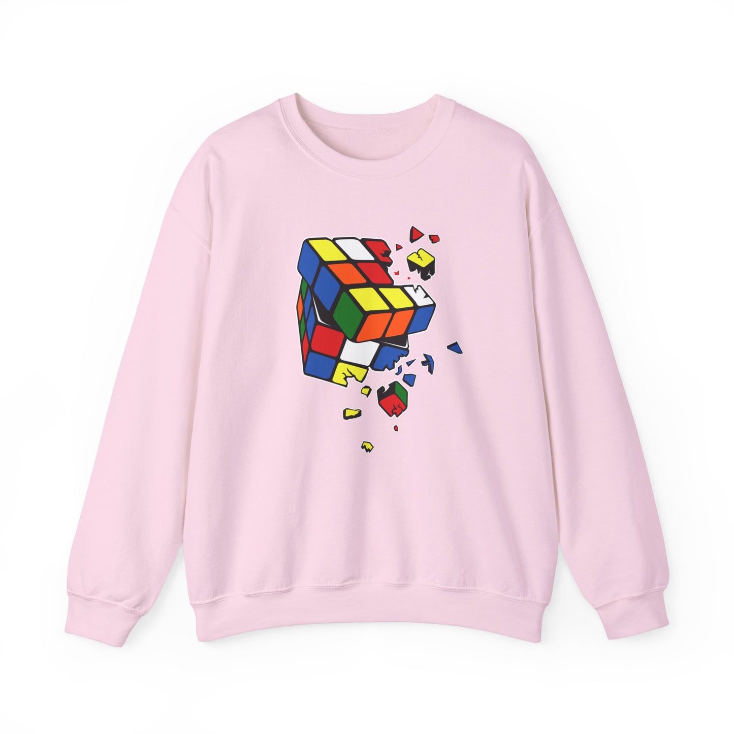 Cracked Rubik's Cube Unisex Heavy Blend™ Crewneck Sweatshirt