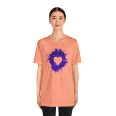 Galaxy Heart Tee — Purple or Green Splatter Heart T-Shirt