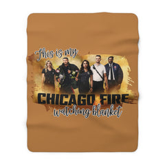 Chicago Fire Watching Sherpa Blanket