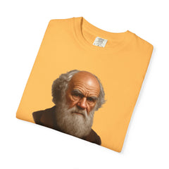 Darwin Coffee Funny T-Shirt — "Survival of the Fittest? I Barely Survive Coffee Shortages."