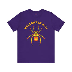 Halloween 2024 Pumpkin Spider - Graphic Unisex Jersey Short Sleeve Tee