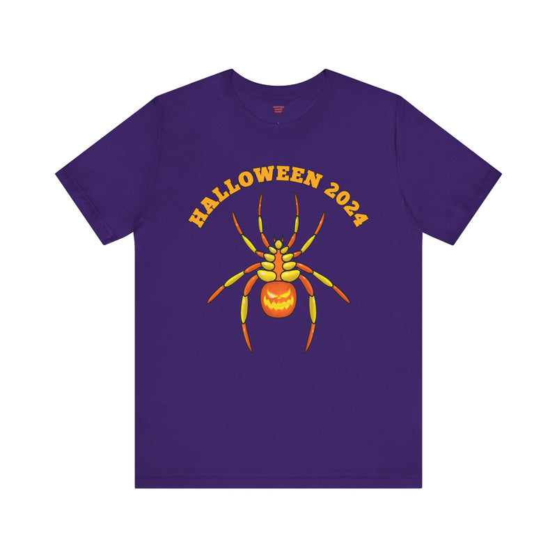 Halloween 2024 Pumpkin Spider - Graphic Unisex Jersey Short Sleeve Tee