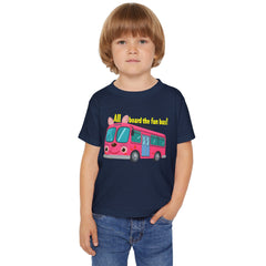 Toddler T-shirt - All Aboard The Fun Bus Design
