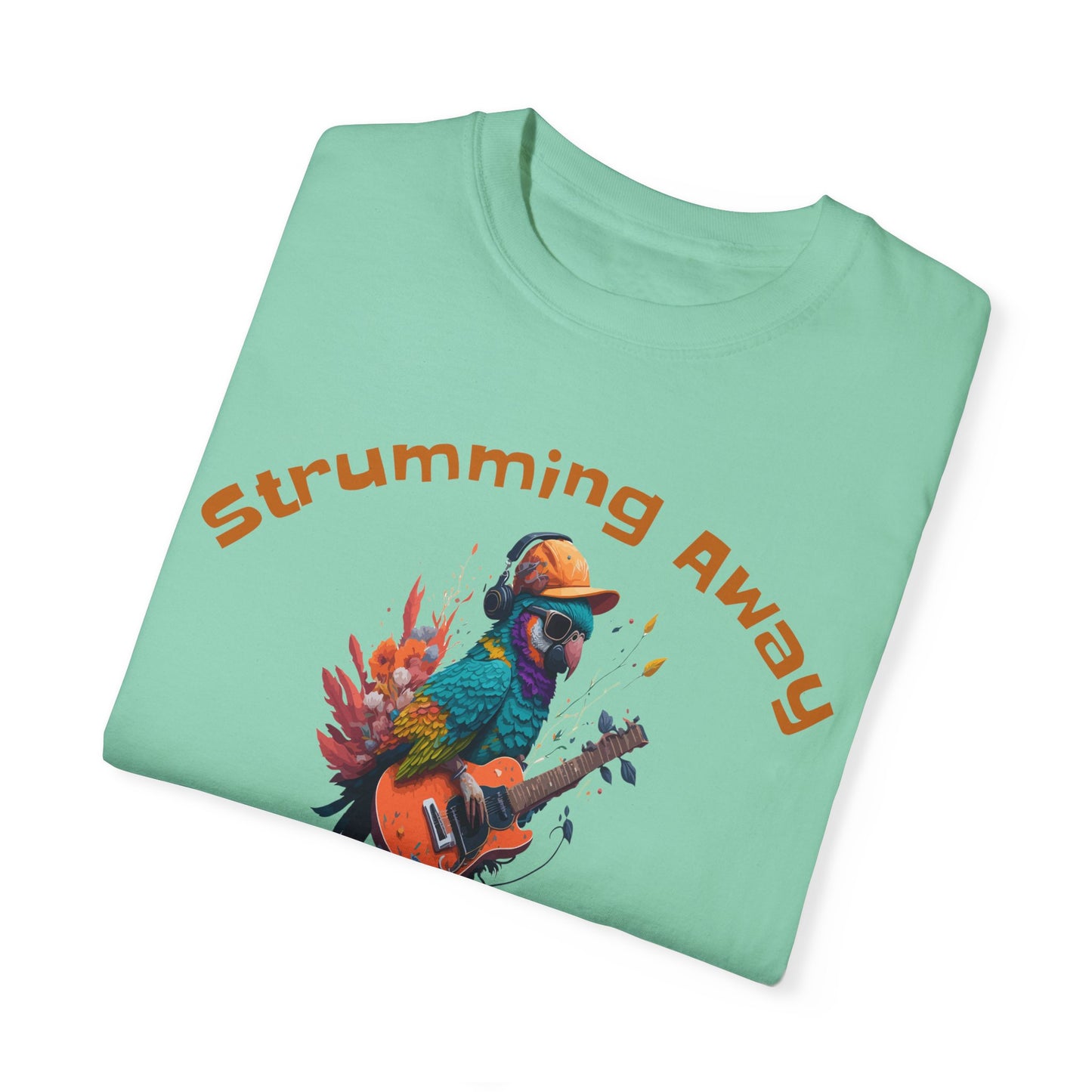 Parrot Strummin Away In Margaritaville - Unisex Garment-Dyed T-shirt