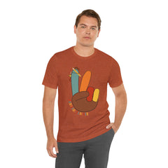 Thankful Teacher T‑Shirt – Hand Turkey Teacher Appreciation Tee