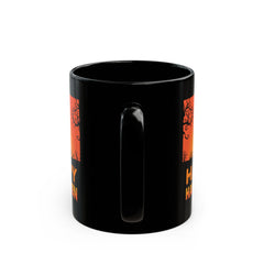 Happy Halloween Tree Monster - Graphic Black Mug (11oz, 15oz)