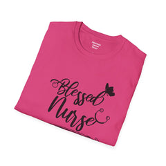Blessed Nurse - Unisex Softstyle T-Shirt | Nurse Awareness, Medical Wear, Gift For Her, Scrubs Tee, Medical Staff Gift, Registered Nurse, RN