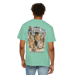 Lauren McGowan Front Logo Back Graphic Baldwin Harbor Animal Hospital "Who Let the Cats Out?" T Shirt