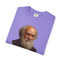 Darwin Coffee Funny T-Shirt — "Survival of the Fittest? I Barely Survive Coffee Shortages."