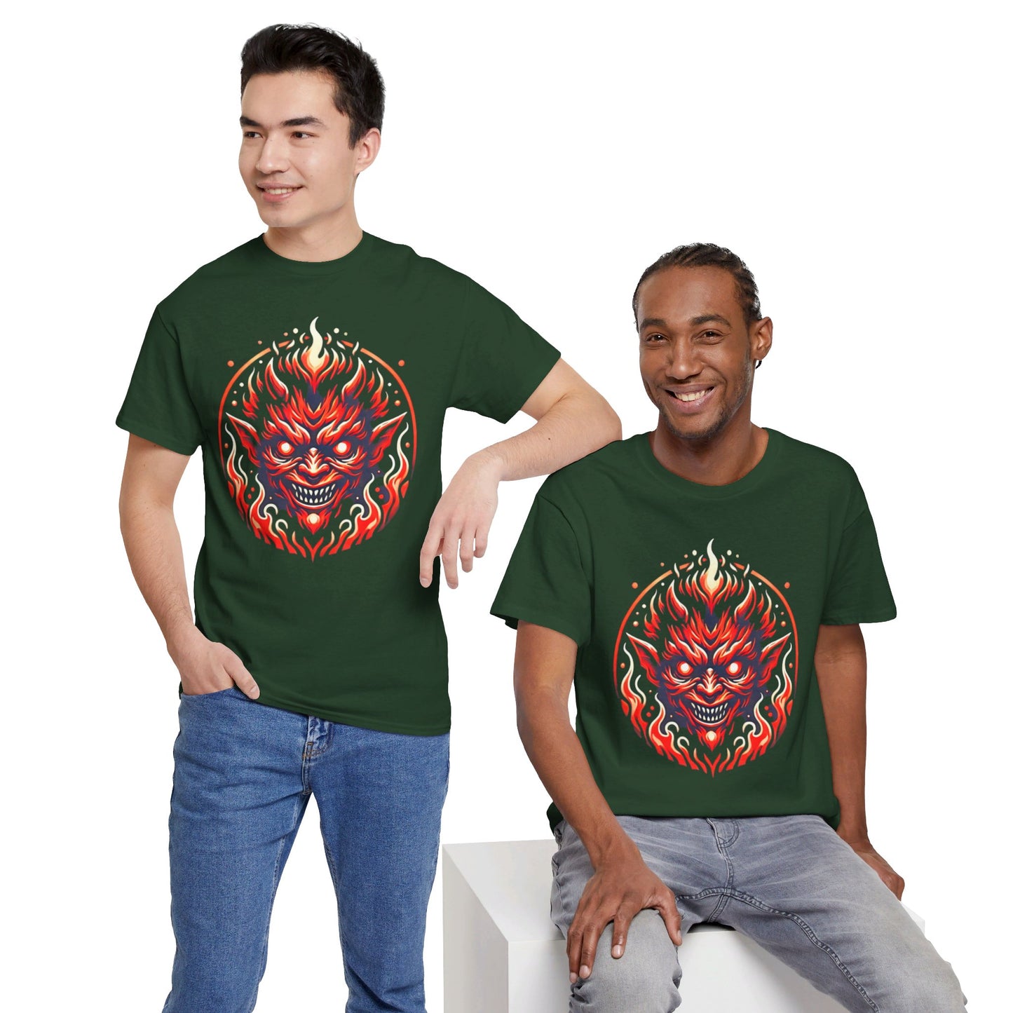 Fiery Fire Imp - Graphic Unisex Heavy Cotton Tee