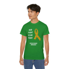 Her Fight Is My Fight Limb Difference Awareness - Unisex Ultra Cotton Tee | Amputee, Leg Amputee. Arm Amputee, Prosthetic Wearer Gift,