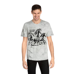 Life Is Short Ride Fast  - Horse Graphic Unisex Color Blast T-Shirt