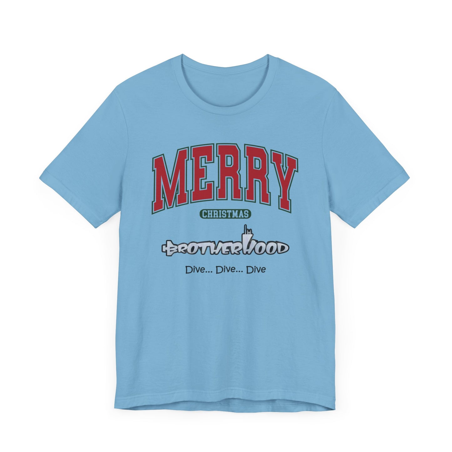 Big MERRY CHRISTMAS Submarine Brotherhood -Unisex Jersey Short Sleeve Tee