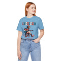 American Cowgirl, Playing Guitar Graphic, Unisex Jersey Short Sleeve Tee