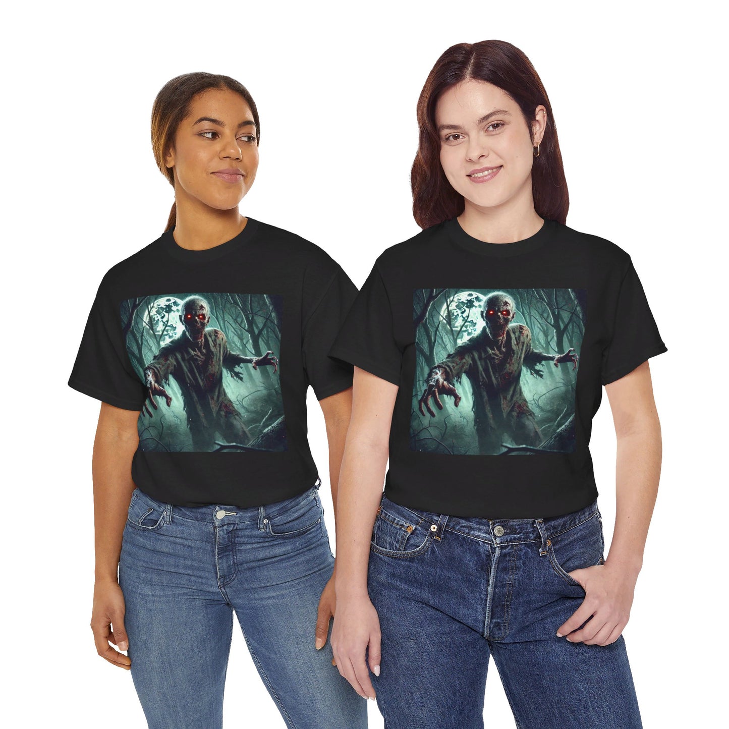 ZOMBIES WOODS! Graphic Unisex Heavy Cotton Tee