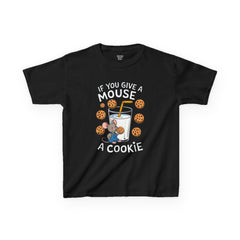 Kids Heavy Cotton™ Tee - "If You Give a Mouse a Cookie" - Fun Cartoon Shirt for Young Readers