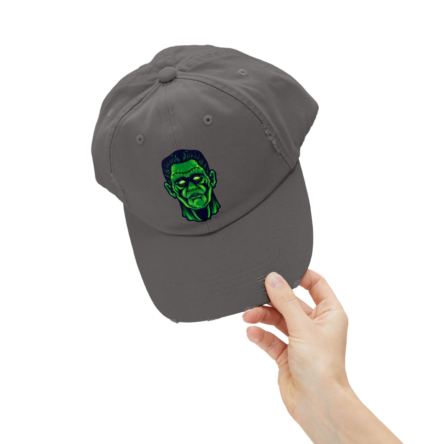 Frankenstein Unisex Distressed Cap