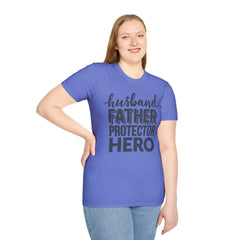 Husband Father Protector Hero Unisex Softstyle T-Shirt