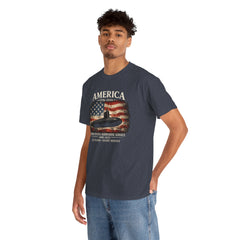 America 250th Submarine 125th Flag T-Shirt — Vintage USA Military Tee