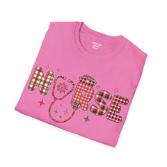 Christmas Nurse - Unisex Softstyle T-Shirt | Nurse Awareness, Medical Wear, Gift For Her, Scrubs T, Medical Staff Gift, Registered Nurse, RN