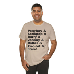 The Outsiders Shirt, Greasers Characters Shirt, Unisex Jersey Short Sleeve Tee
