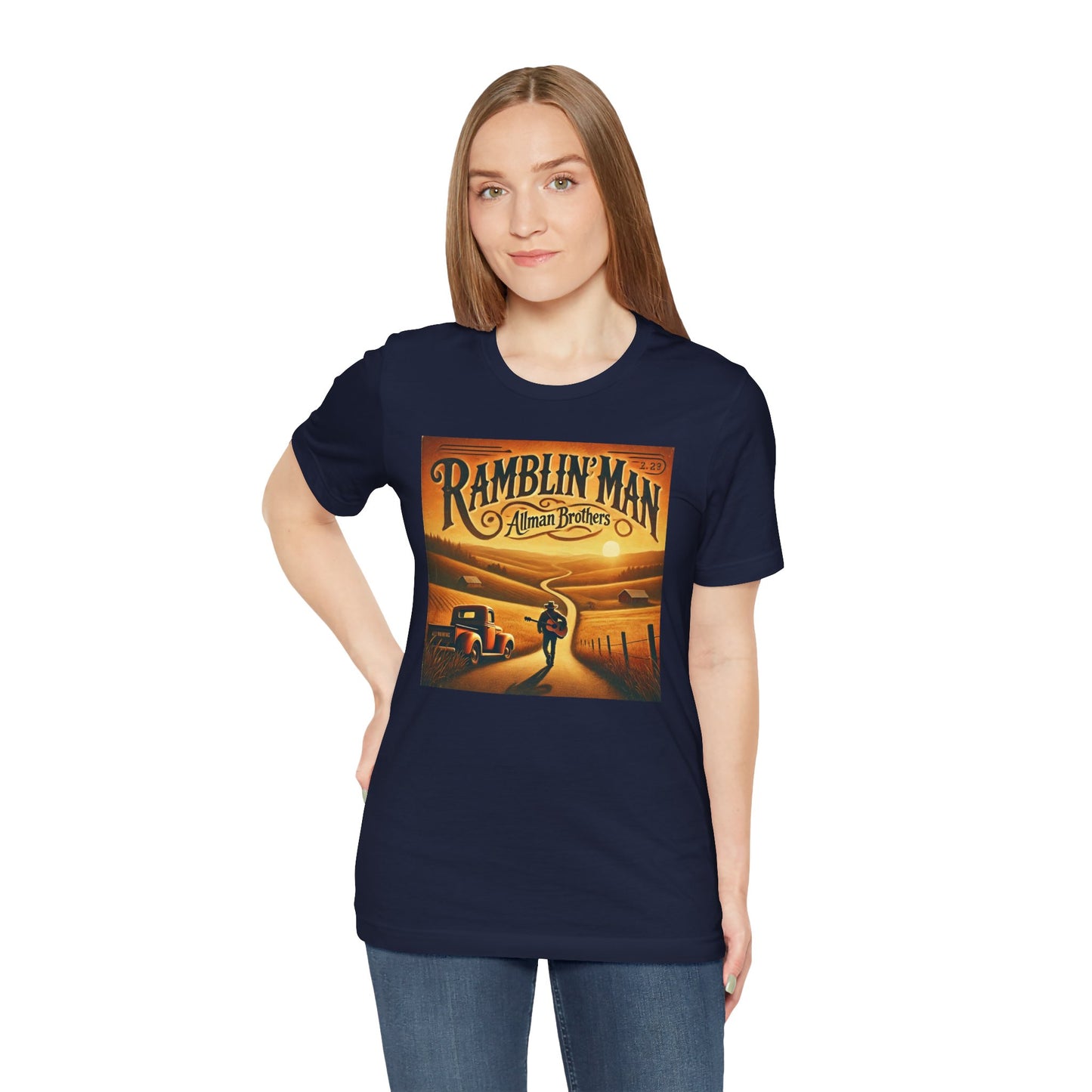 Inspired By Allman Brothers Band Ramblin Man - Graphic Unisex Jersey Short Sleeve Tee