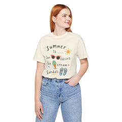 Summer Is — Graphic Tee (Sunglasses, Ice Cream & Sandals)