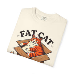 Fat Cat Happy Cat Graphic T-Shirt — Garment-Dyed Unisex Tee