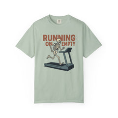 Funny Skeleton Running T-Shirt, Gift for Fitness Lovers, Halloween Tee, Gym Humor Shirt, Quirky Workout Apparel