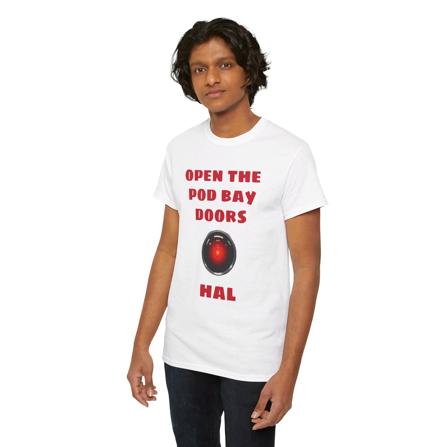 Open The Pod Bay Doors HAL, Graphic Unisex Heavy Cotton Tee